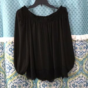 Black Loft off the shoulder blouse